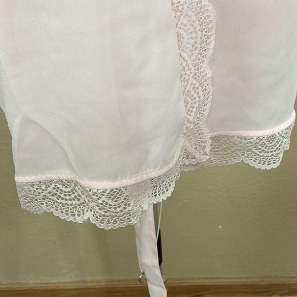Inc International Concepts Lace Trim Short Robe-S - Picture 4 of 10